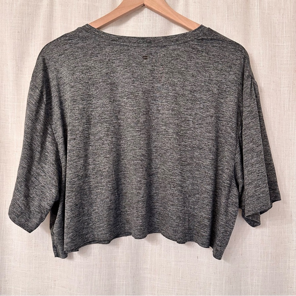 Fabletics Heather Gray Cropped Tee - image 2